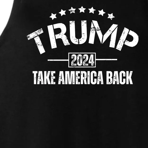 Donald Trump 2024 Take America Back Ladies Tri-Blend Wicking Tank