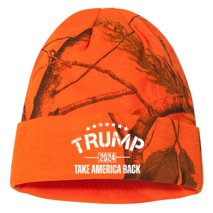 Donald Trump 2024 Take America Back Kati - 12in Camo Beanie