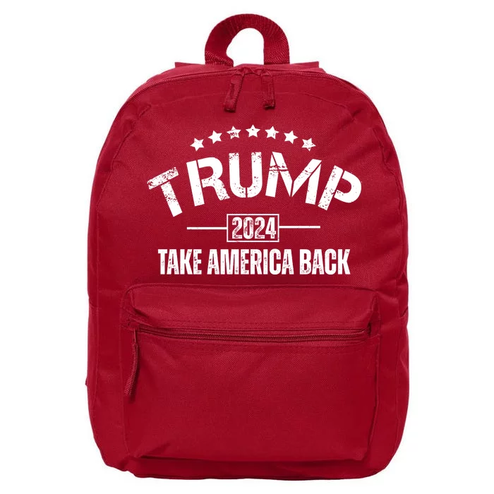 Donald Trump 2024 Take America Back 16 in Basic Backpack