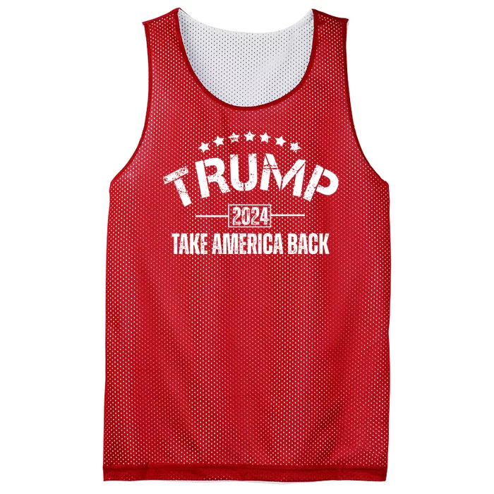 Donald Trump 2024 Take America Back Mesh Reversible Basketball Jersey Tank