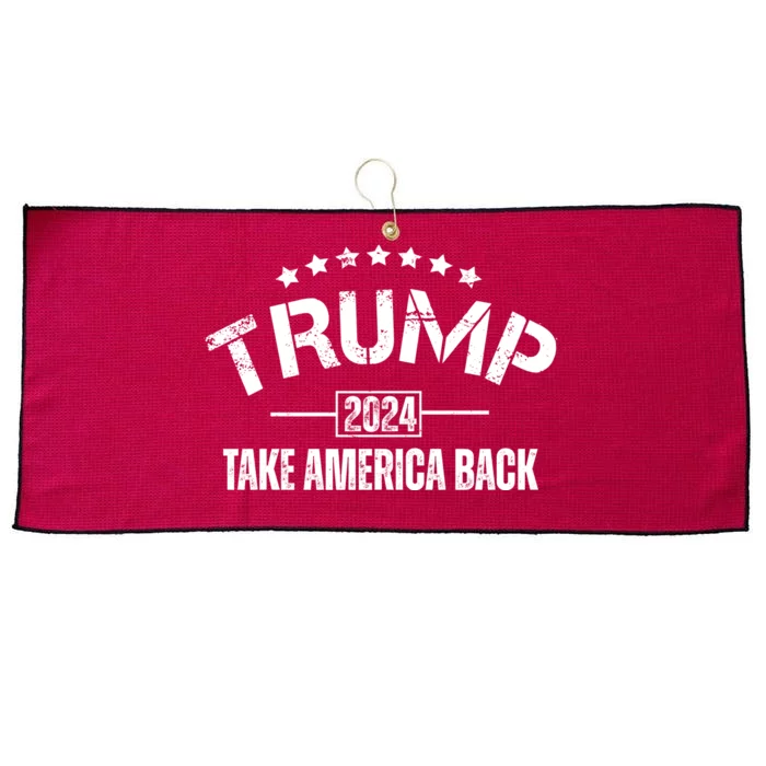 Donald Trump 2024 Take America Back Large Microfiber Waffle Golf Towel