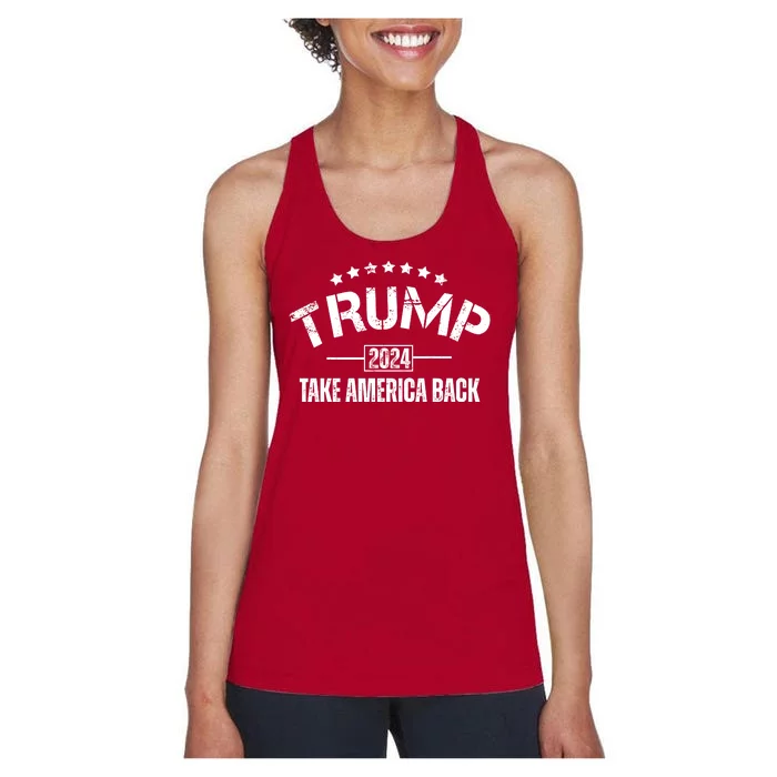 Donald Trump 2024 Take America Back Women's Racerback Tank