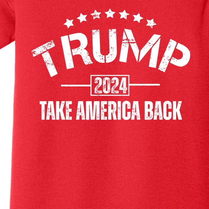 Donald Trump 2024 Take America Back Baby Bodysuit