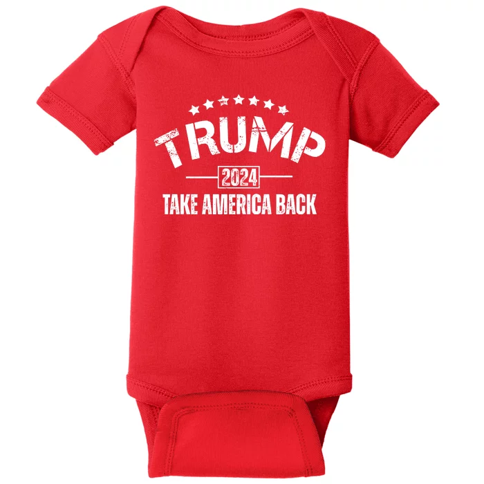 Donald Trump 2024 Take America Back Baby Bodysuit