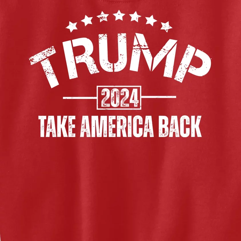 Donald Trump 2024 Take America Back Kids Sweatshirt