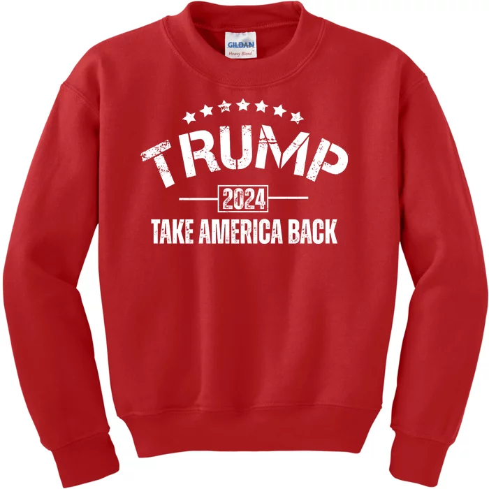 Donald Trump 2024 Take America Back Kids Sweatshirt