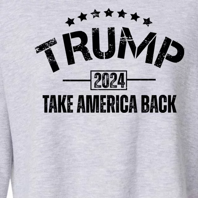 Donald Trump 2024 Take America Back Cropped Pullover Crew