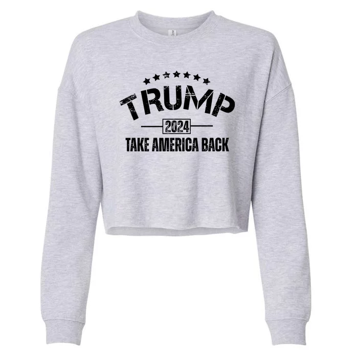 Donald Trump 2024 Take America Back Cropped Pullover Crew