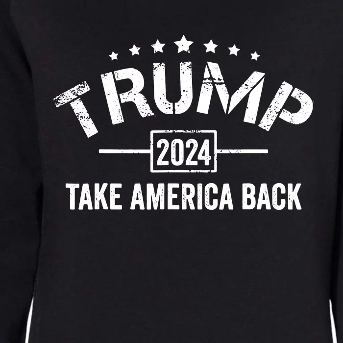 Donald Trump 2024 Take America Back 4th Of July Election Womens California Wash Sweatshirt