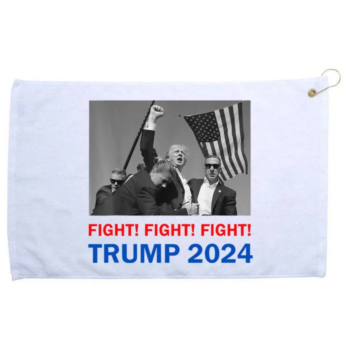 Donald Trump 2024 Fight Fight Fight Donald Trump Fist Pump Grommeted Golf Towel