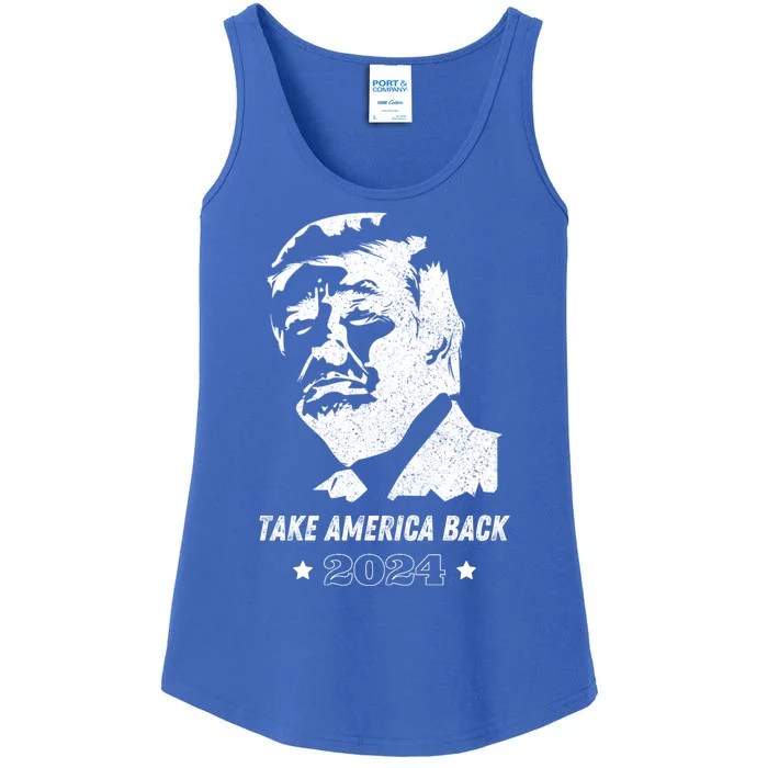 Donald Trump 2024 Save America Again Ladies Essential Tank