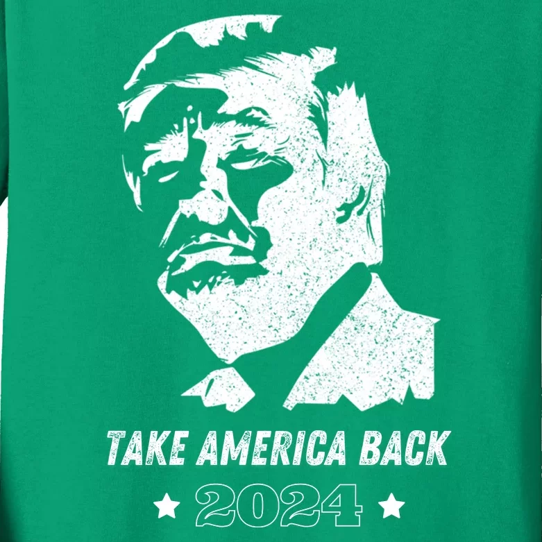 Donald Trump 2024 Save America Again Kids Long Sleeve Shirt