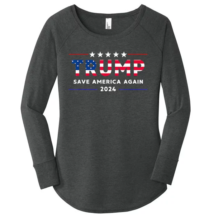 Donald Trump 2024 Take America Back Election The Return Women's Perfect Tri Tunic Long Sleeve Shirt