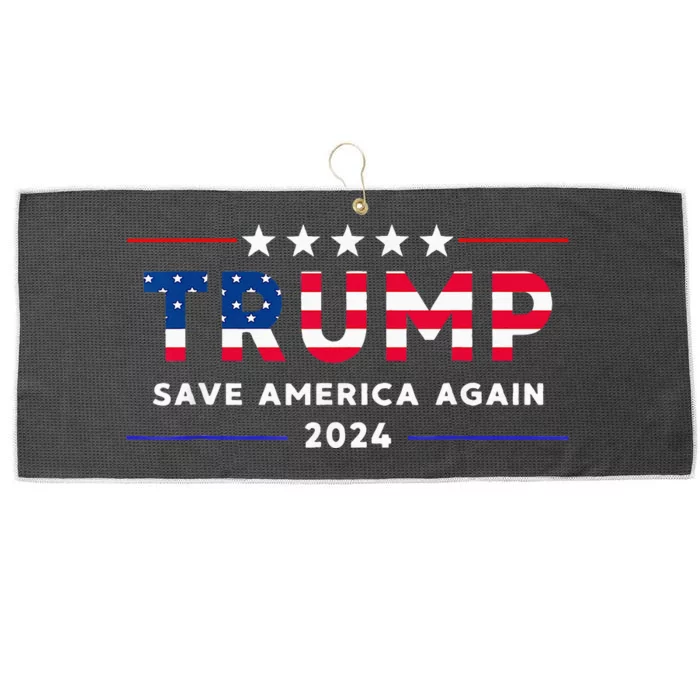 Donald Trump 2024 Take America Back Election The Return Large Microfiber Waffle Golf Towel