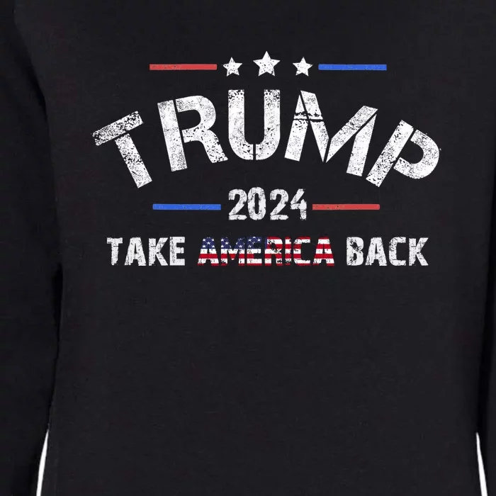 Donald Trump 2024 Take America Back 4th Of July Election Flag Meirca Womens California Wash Sweatshirt