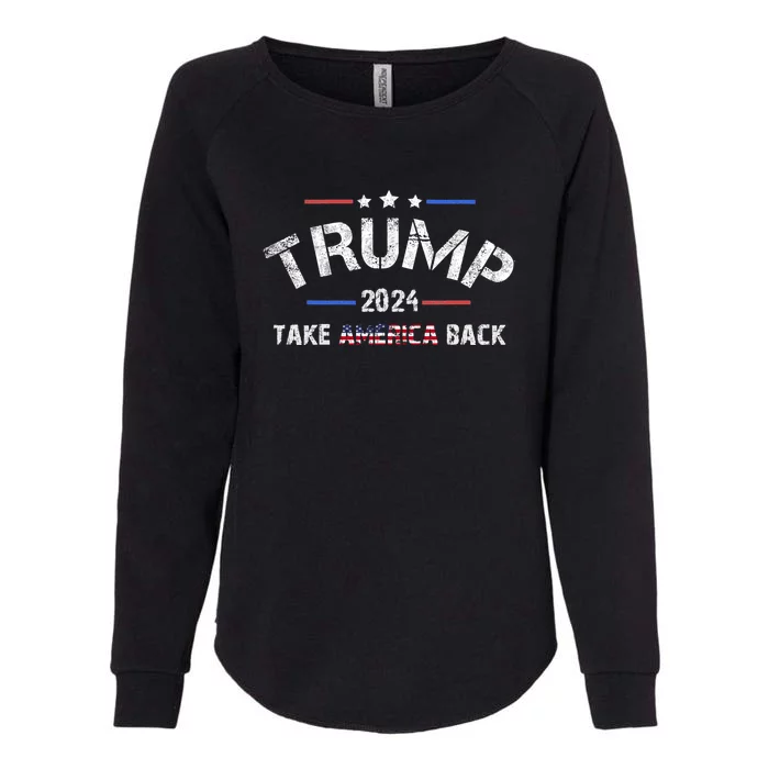 Donald Trump 2024 Take America Back 4th Of July Election Flag Meirca Womens California Wash Sweatshirt