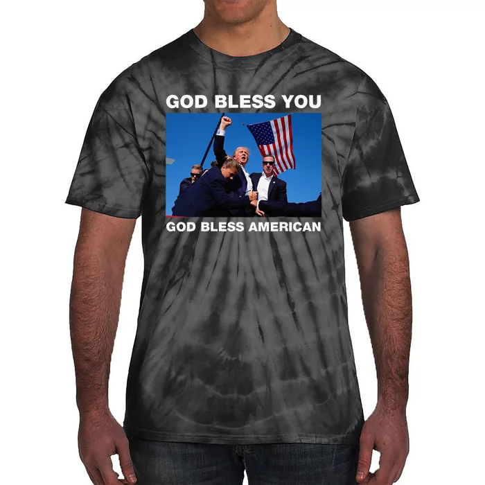 Donald Trump 2024 God Bless You God Bless America Tie-Dye T-Shirt