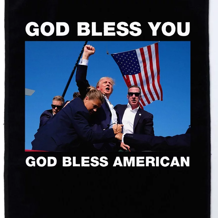 Donald Trump 2024 God Bless You God Bless America Platinum Collection Golf Towel