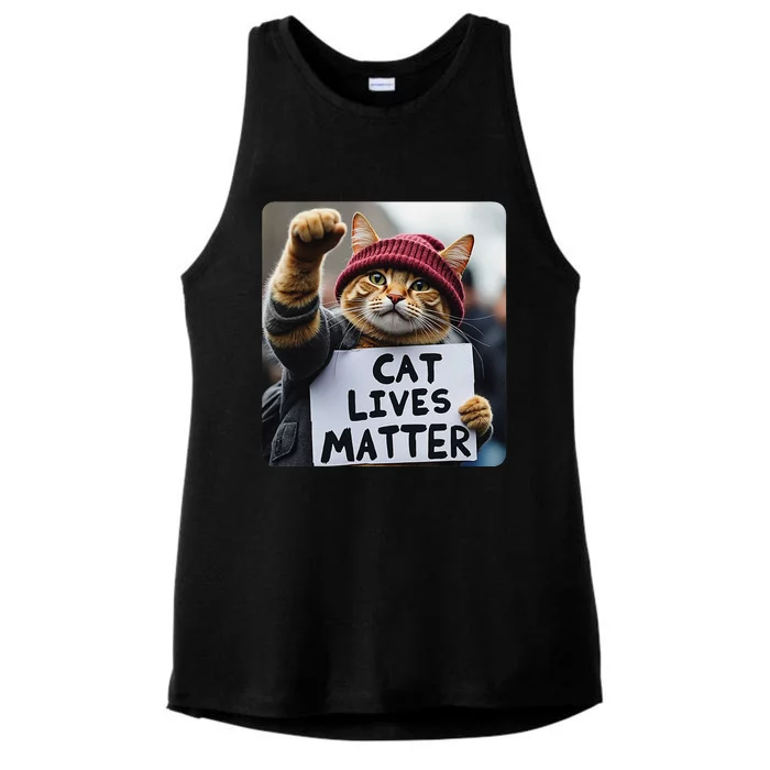 Donald Trump 2024 Cats Cat Lives Matter Trump Gift Ladies Tri-Blend Wicking Tank