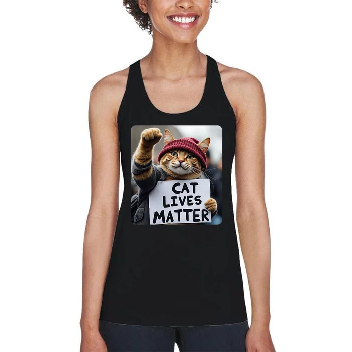 Donald Trump 2024 Cats Cat Lives Matter Trump Vance 2024 Women's Racerback Tank