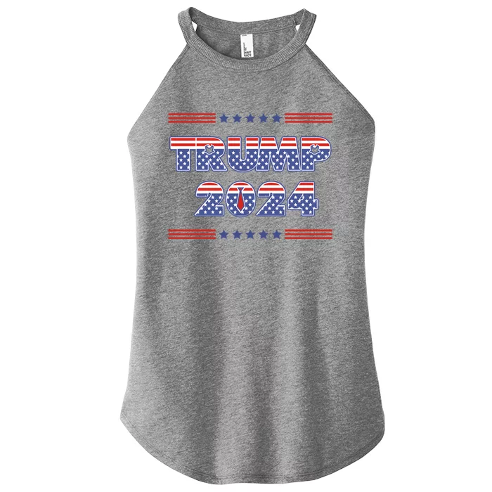 Donald Trump 2024 Patriotic Political Humor Meaningful Gift Women’s Perfect Tri Rocker Tank