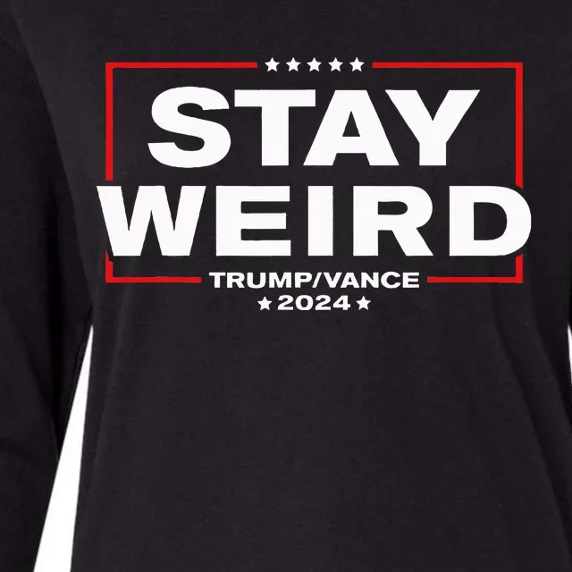 Donald Trump 2024 Stay Weird Jd Vance Womens Cotton Relaxed Long Sleeve T-Shirt