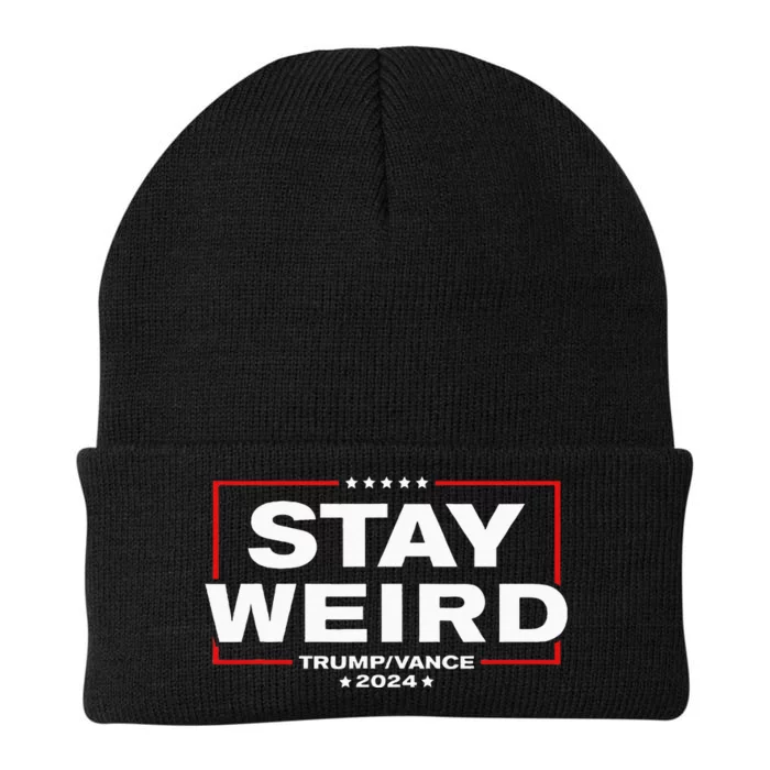 Donald Trump 2024 Stay Weird Jd Vance Knit Cap Winter Beanie