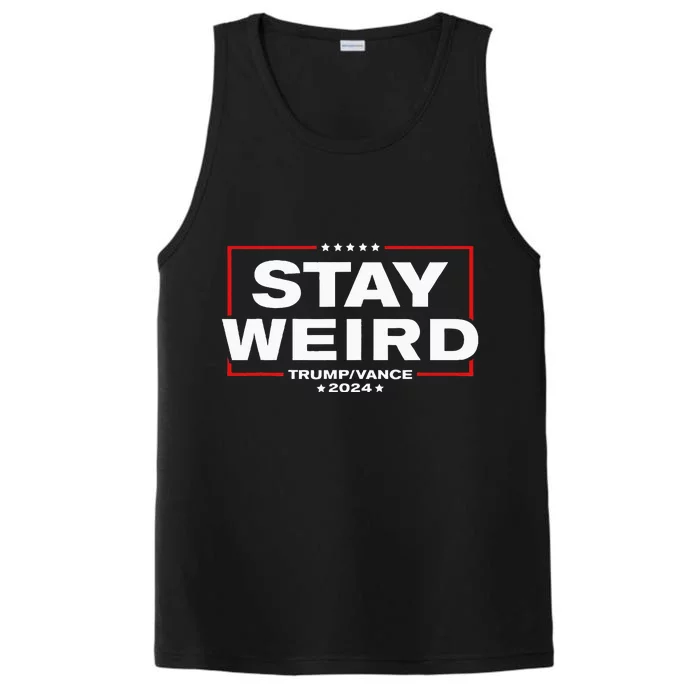 Donald Trump 2024 Stay Weird Jd Vance Performance Tank