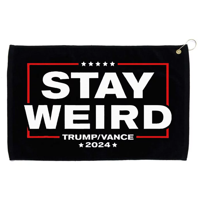 Donald Trump 2024 Stay Weird Jd Vance Grommeted Golf Towel