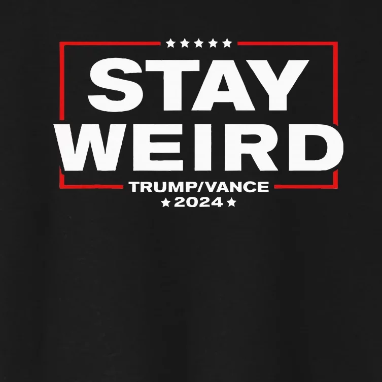 Donald Trump 2024 Stay Weird Jd Vance Women's Crop Top Tee