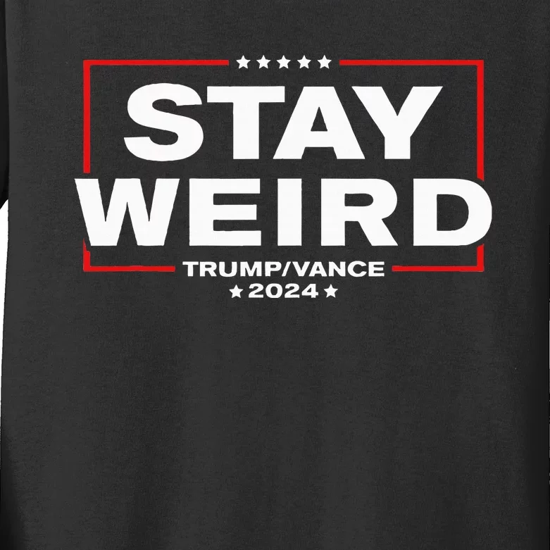 Donald Trump 2024 Stay Weird Jd Vance Kids Long Sleeve Shirt