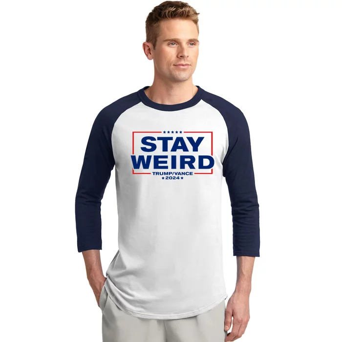 Donald Trump 2024 Stay Weird Jd Vance Baseball Sleeve Shirt