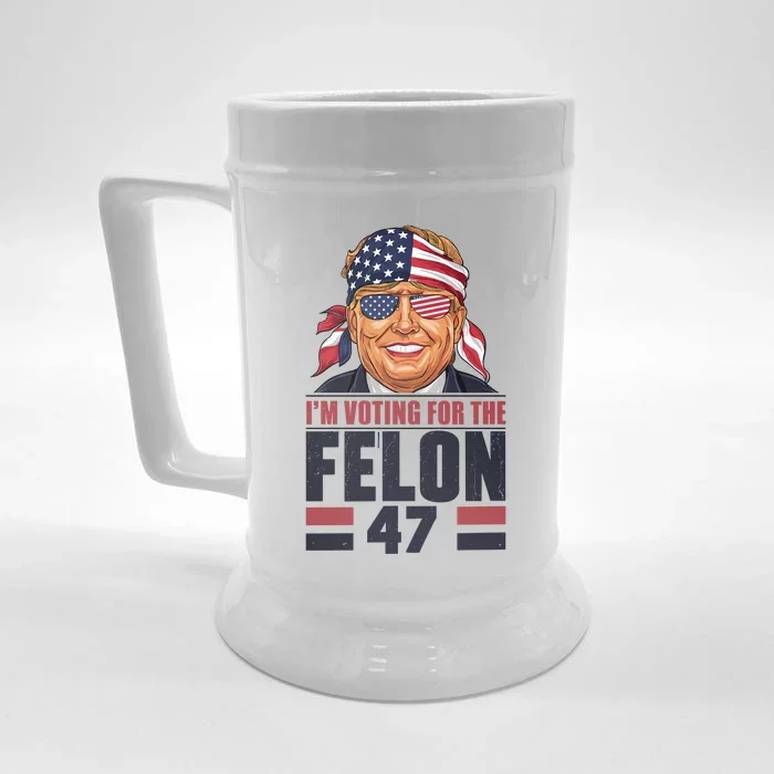 Donald Trump 2024 Presidential Support Design Front & Back Beer Stein