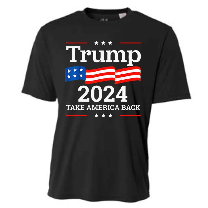 Donald Trump 2024 Take America Back Election Cooling Performance Crew T-Shirt