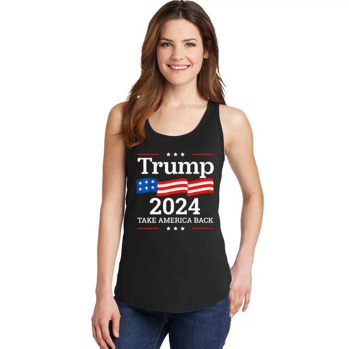 Donald Trump 2024 Take America Back Election Ladies Essential Tank