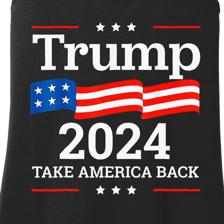 Donald Trump 2024 Take America Back Election Ladies Essential Tank