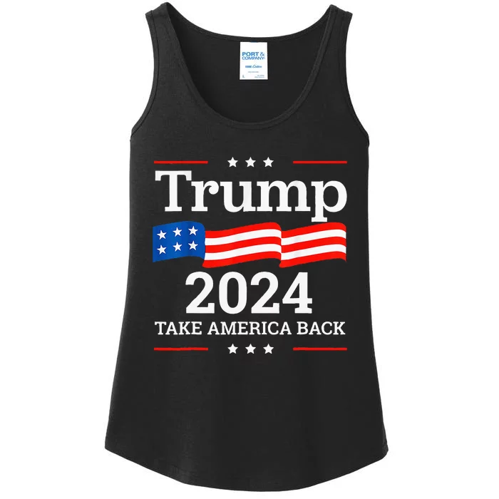 Donald Trump 2024 Take America Back Election Ladies Essential Tank