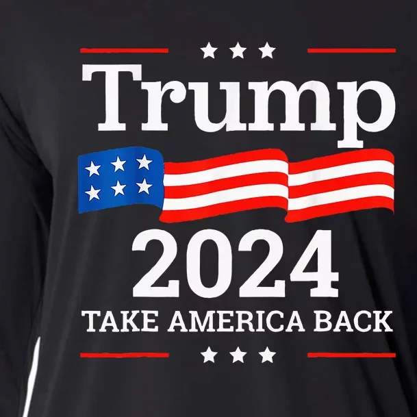 Donald Trump 2024 Take America Back Election Cooling Performance Long Sleeve Crew