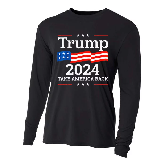 Donald Trump 2024 Take America Back Election Cooling Performance Long Sleeve Crew