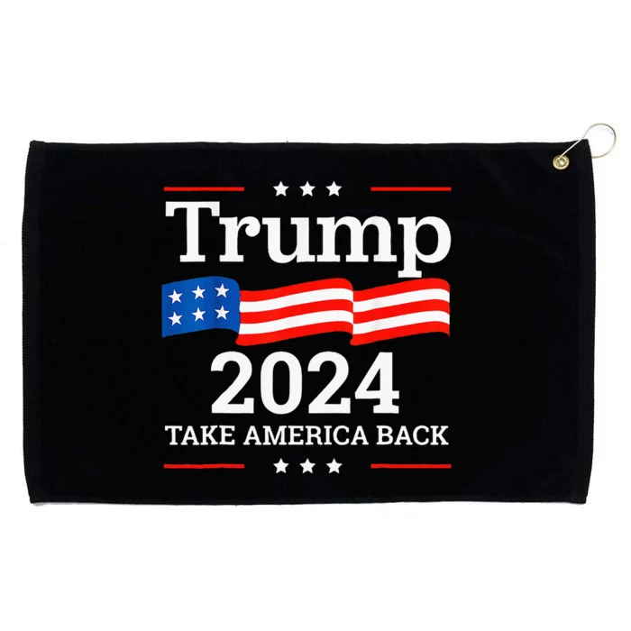 Donald Trump 2024 Take America Back Election Grommeted Golf Towel