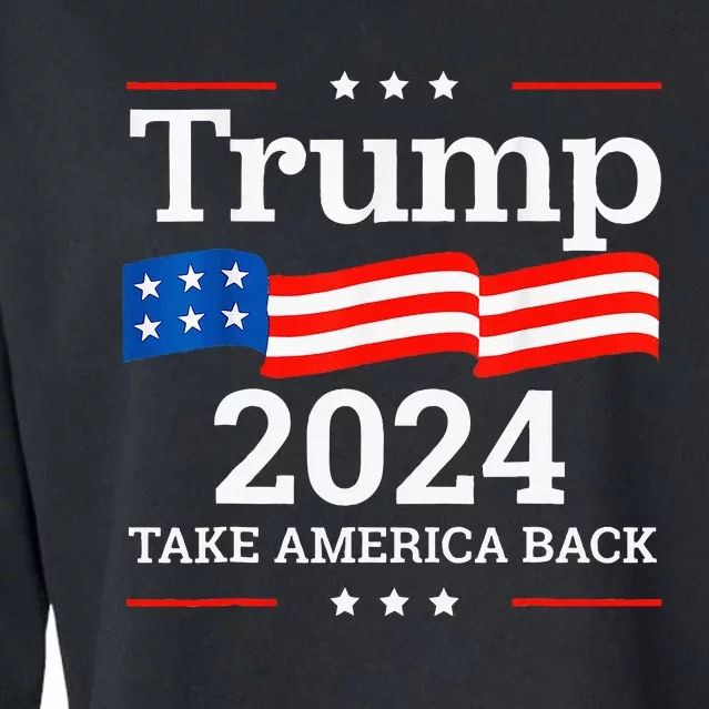 Donald Trump 2024 Take America Back Election Cropped Pullover Crew