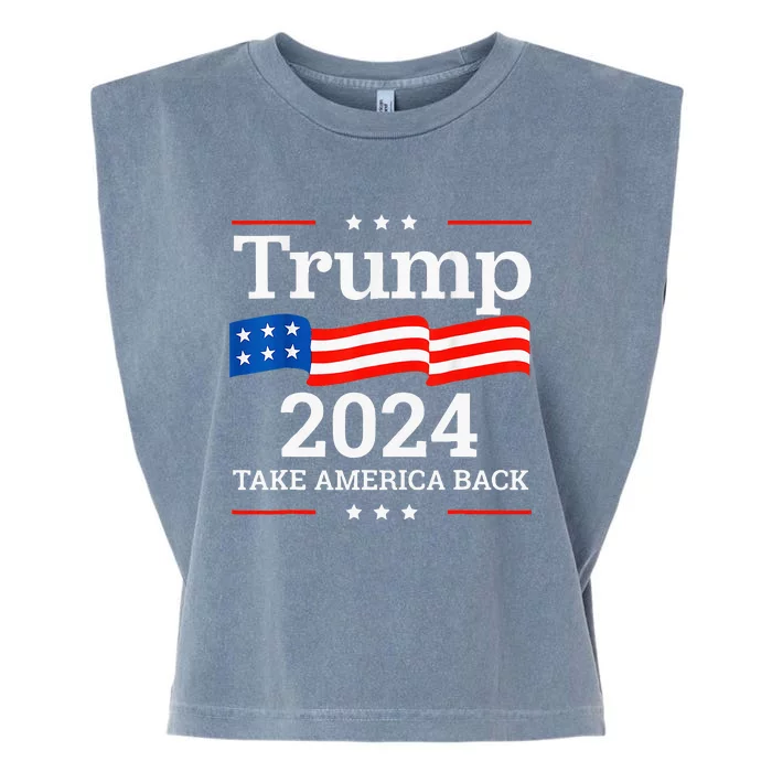 Donald Trump 2024 Take America Back Election Garment-Dyed Women's Muscle Tee