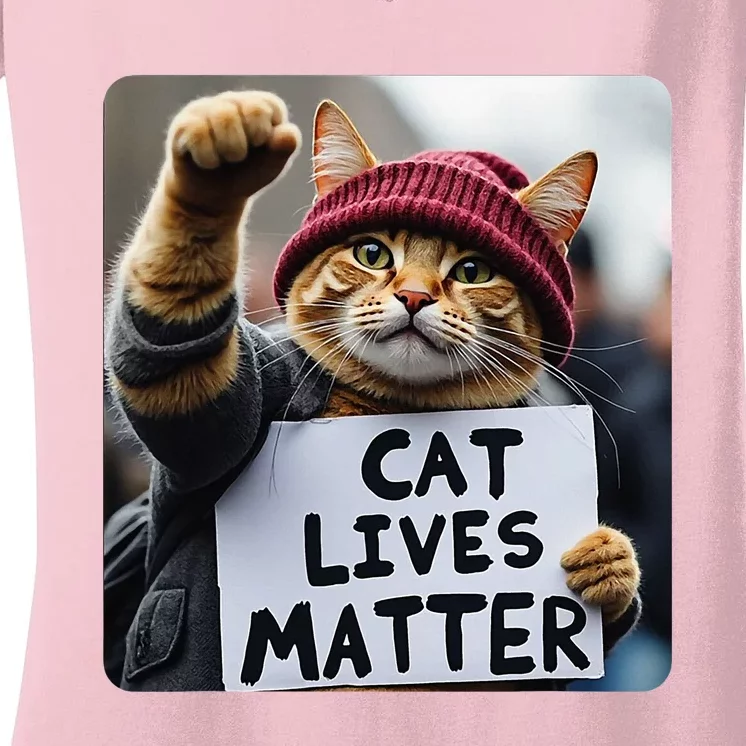 Donald Trump 2024 Cats Cat Lives Matter Trump Women's V-Neck T-Shirt