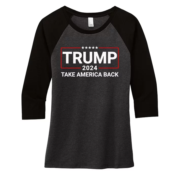 Donald Trump 2024 Take America Back Election The Return Women's Tri-Blend 3/4-Sleeve Raglan Shirt