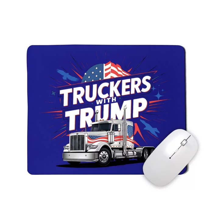 Donald Trump 2024 Truckers Patriotic Political Support Humor Cute Gift Mousepad