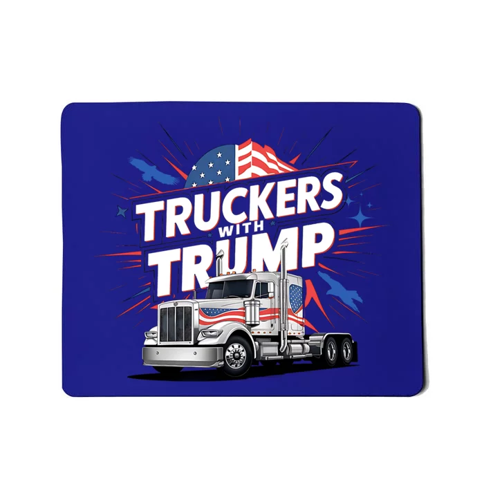 Donald Trump 2024 Truckers Patriotic Political Support Humor Cute Gift Mousepad