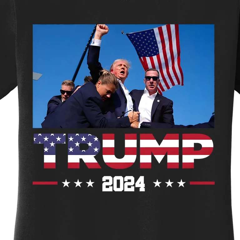 Donald Trump 2024 Survived Shot At Election Rally Women's T-Shirt