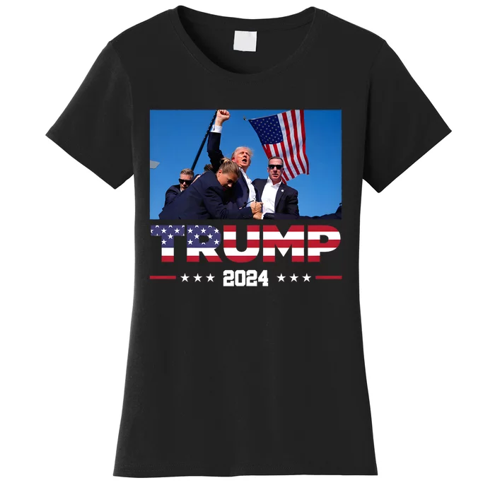 Donald Trump 2024 Survived Shot At Election Rally Women's T-Shirt