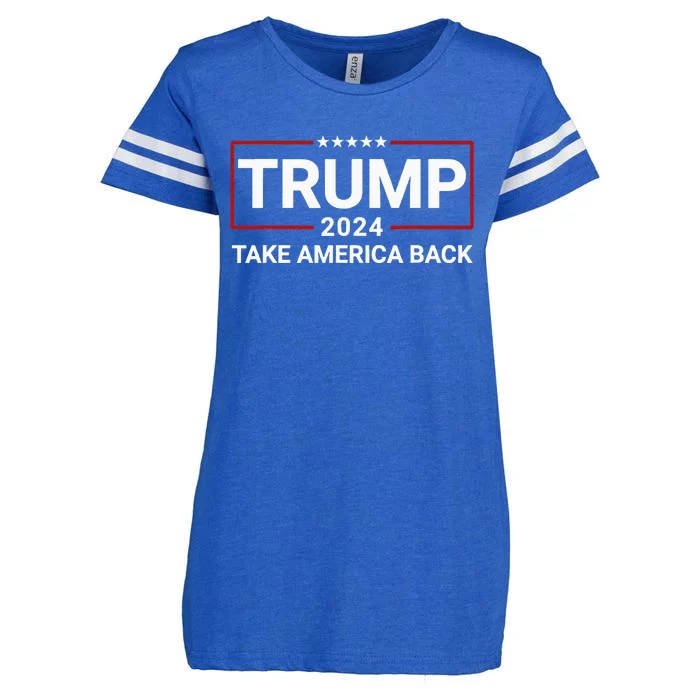 Donald Trump 2024 Take America Back Election The Return Enza Ladies Jersey Football T-Shirt