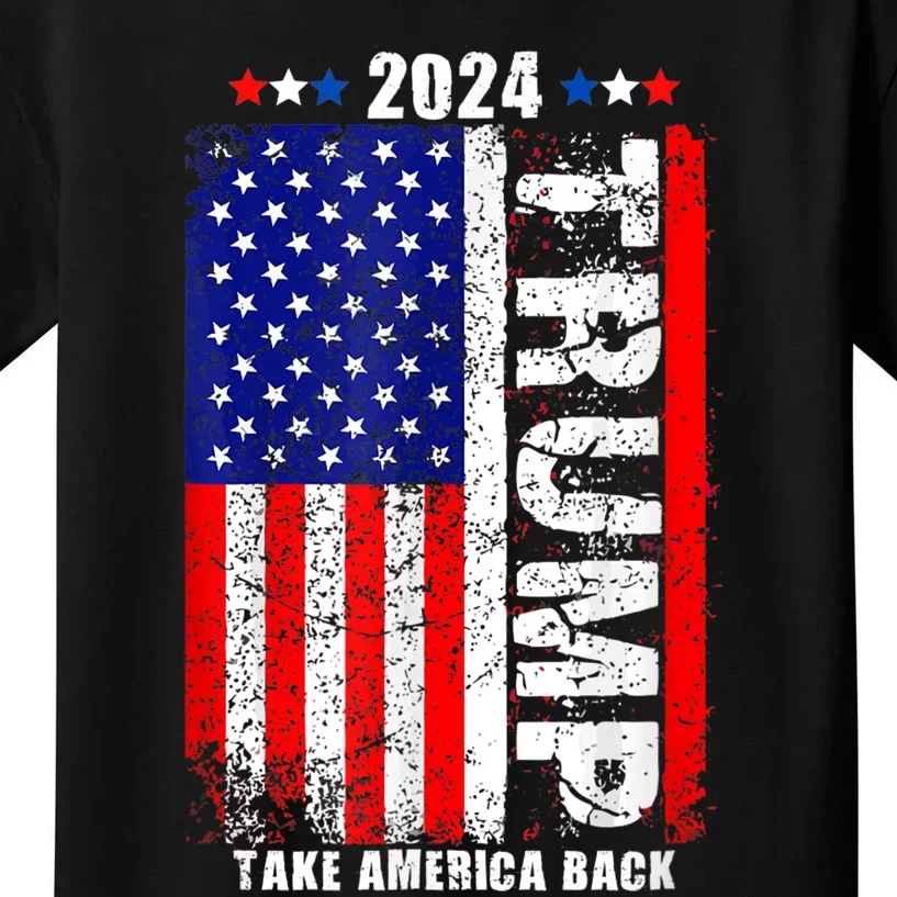 Donald Trump 2024 Take America Back Kids T-Shirt